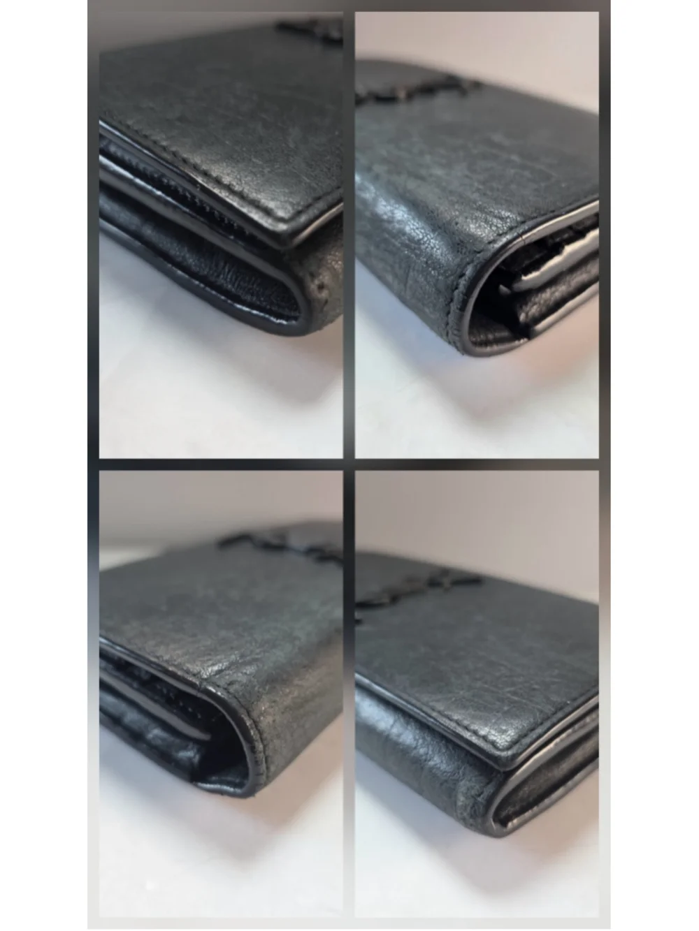 Saint Laurent YSL Black Leather Wallet